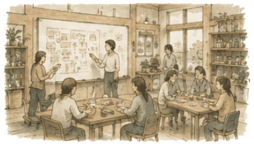 TOMOIKI センターのイラスト